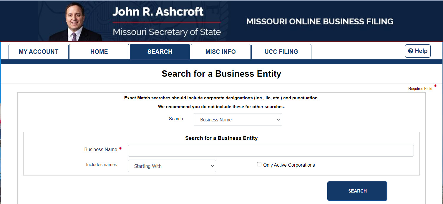 How To Do A Missouri Business Entity Search